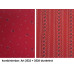 10cm Dirndlstoff DESIGN AUS DER STEIERMARK: Streublumen NACHTBLAU/OLIV/WEISS auf DUNKELROT  (Grundpreis 27,00/m)